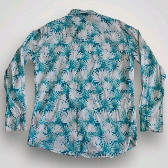 Teal/White Pearl Snap Cowgirl Hardware Top - Picture 7 of 7